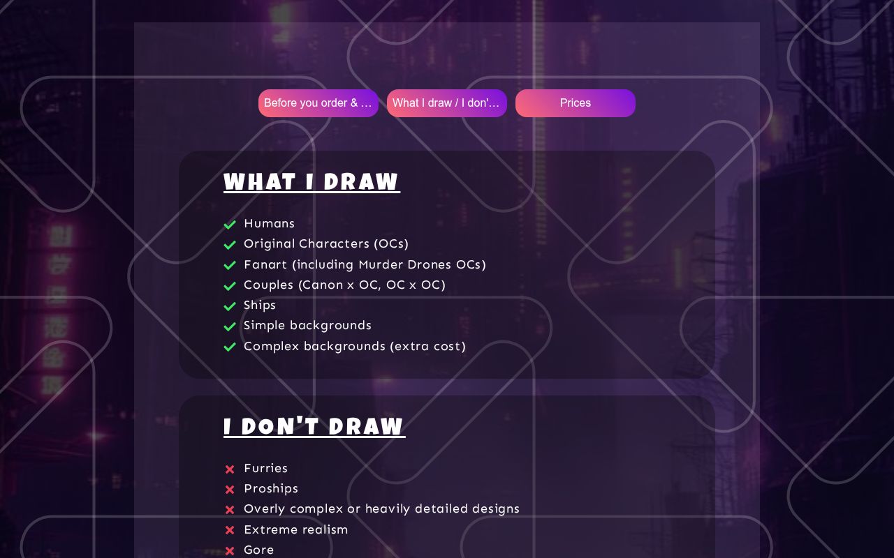 What I Draw/ I Don't Draw